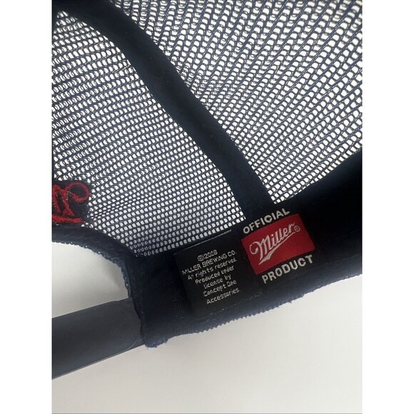 Miller High Life Beer Baseball Hat Cap OSFM Adjustable Strap Back Blue Cotton - Picture 8 of 9